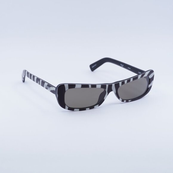 Jacquemus CAPRI JAC/55 C8 Sunglasses Black and White Zebra Rectangle Frame - Picture 4 of 11